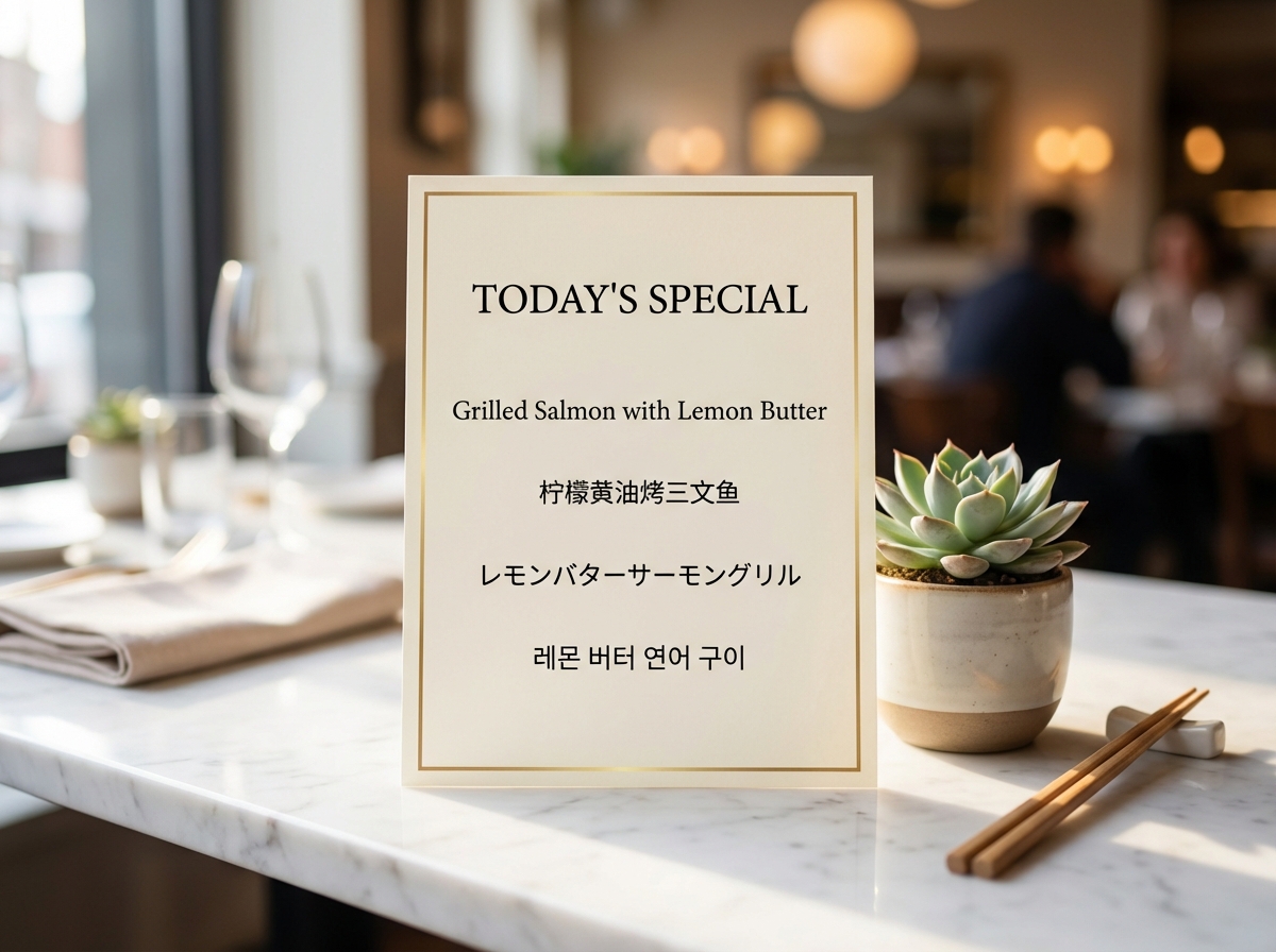 AI-generated image with multilingual text rendering by Nano Banana Pro