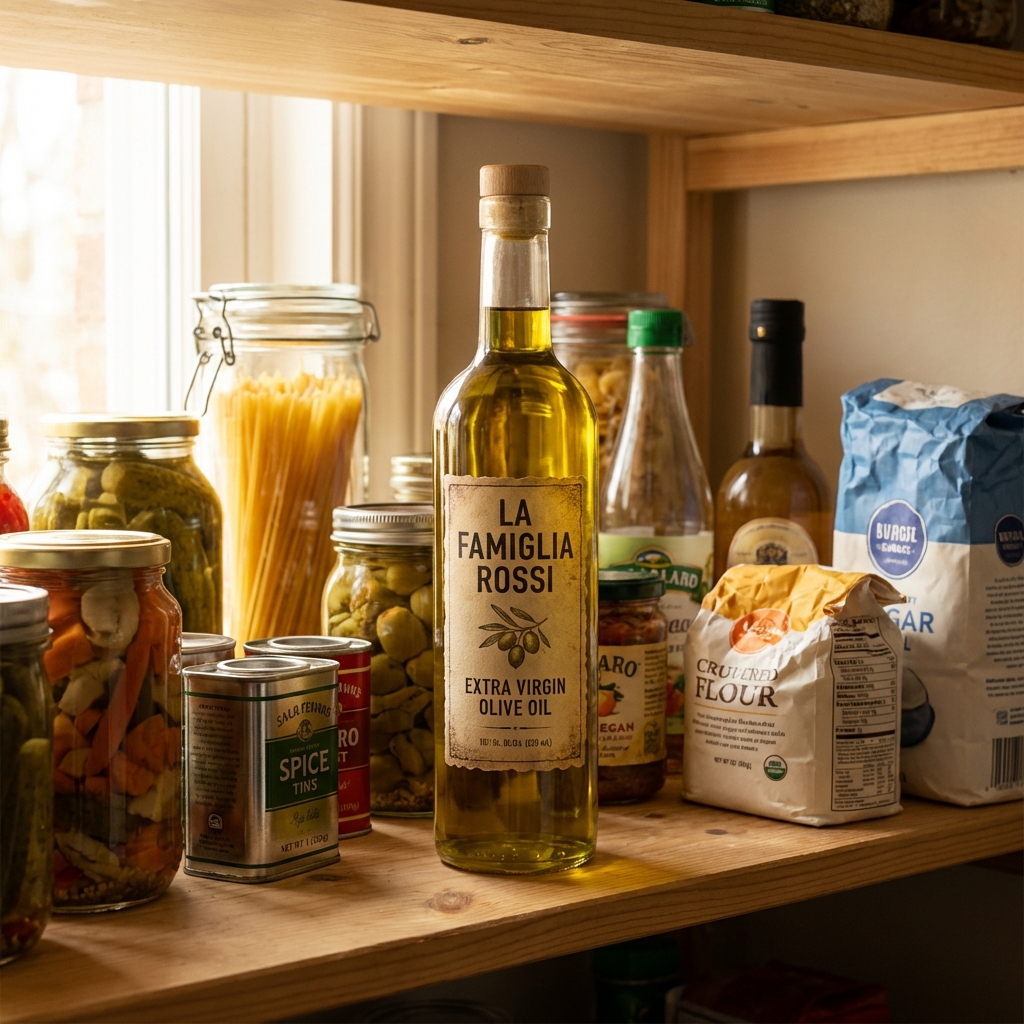 Product on a retail shelf surrounded by other items before AI processing