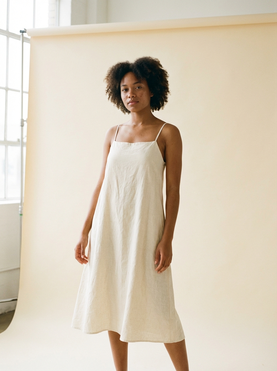 Virtual try on clothes — front full-body studio shot