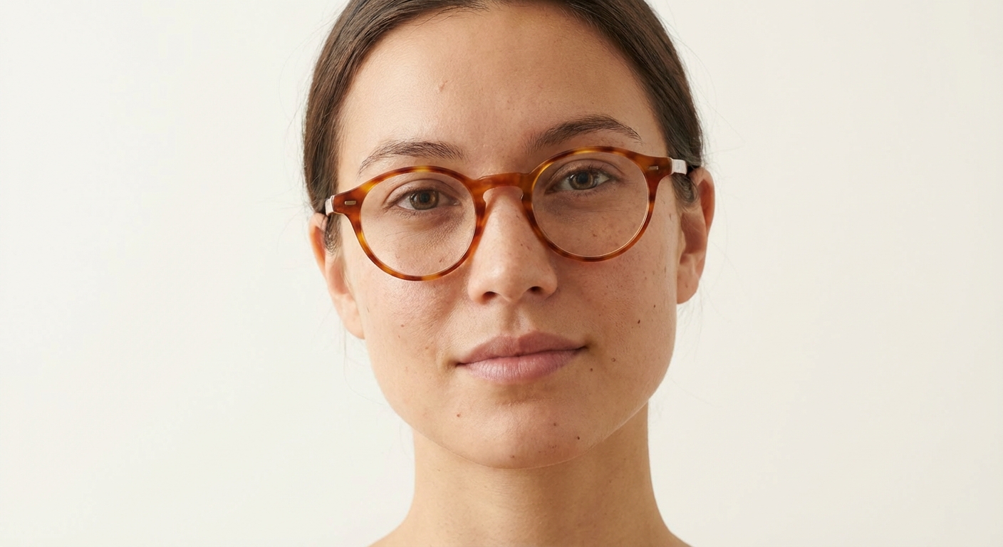 Virtual try on glasses — front face view with frame alignment